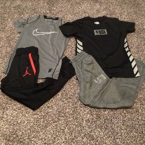 Dri-Fit shirts and joggers size M in boys
